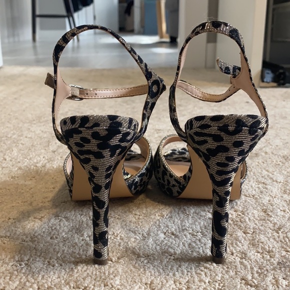 Silver/Black Velvet Heels - Picture 2 of 4